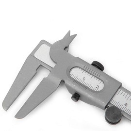 Stainless Steel High Precision Metal Vernier Caliper Manual Fine Adjustment Caliper Tools Micrometer Ruler (6 Inch)