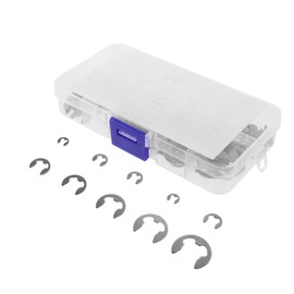 Gatuida External Retaining Rings Assortment Kit Stainless Steel Snap Rings with Portable Plastic Case for Organized and Efficient Use Durable and Easy to Install Clips