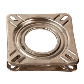 Springfield 1100009 Non-Locking 360° Seat Swivel - 6.75" Square with 0° Tilt, Stainless Steel