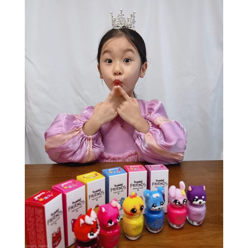 TOMINI FRIENDS WATER BASED NAILPOLISH (twinkle pink-cat)
