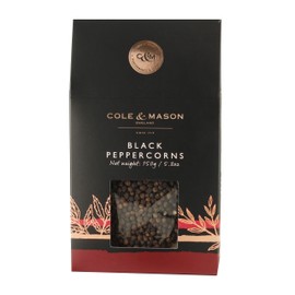 Cole & Mason Gourmet Spice Refill Box - Pairs Well with Chicken, Beef, Pork & More - Peppercorn Refill for Pepper Mill Grinder - Black Pepper 5.3 Oz Box