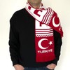 Taraftar 7/24 Türkiye Scarf for Football Fans, Red and white