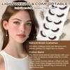 Brown Lashes Strips False Eyelashes D-Curl 12mm Short Fluffy Cat