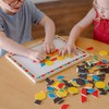 Melissa & Doug Deluxe Wooden Magnetic Pattern Blocks Set -