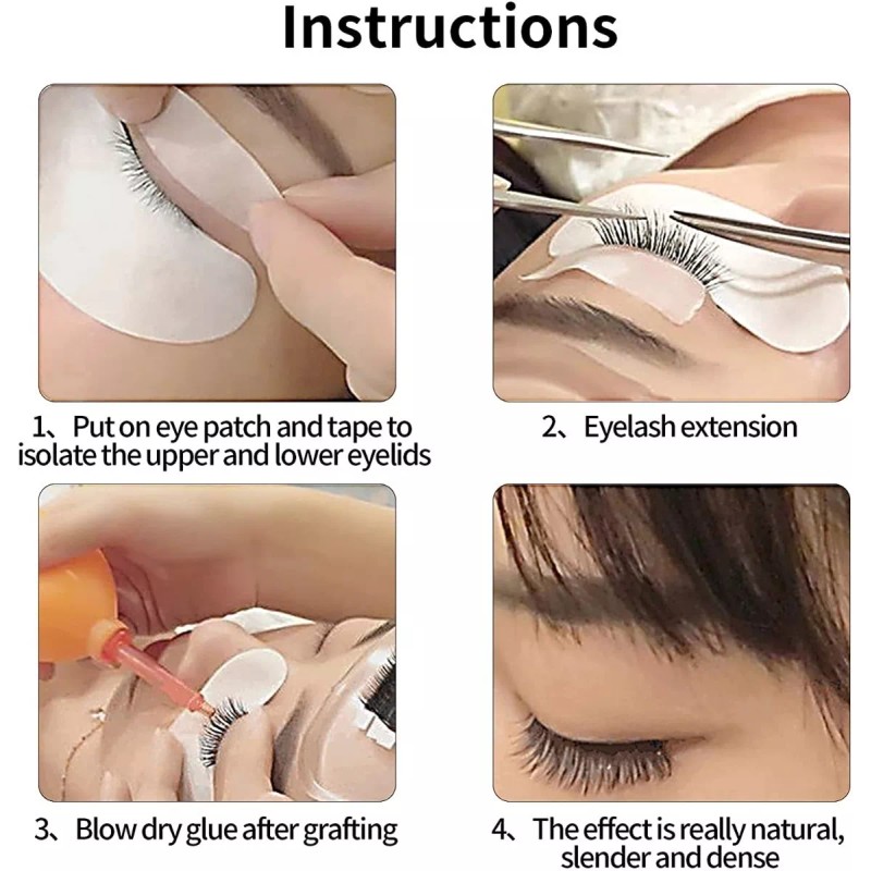 Bueatycon Cinta Extension Pestañas Micropore Transpirable 5pcs