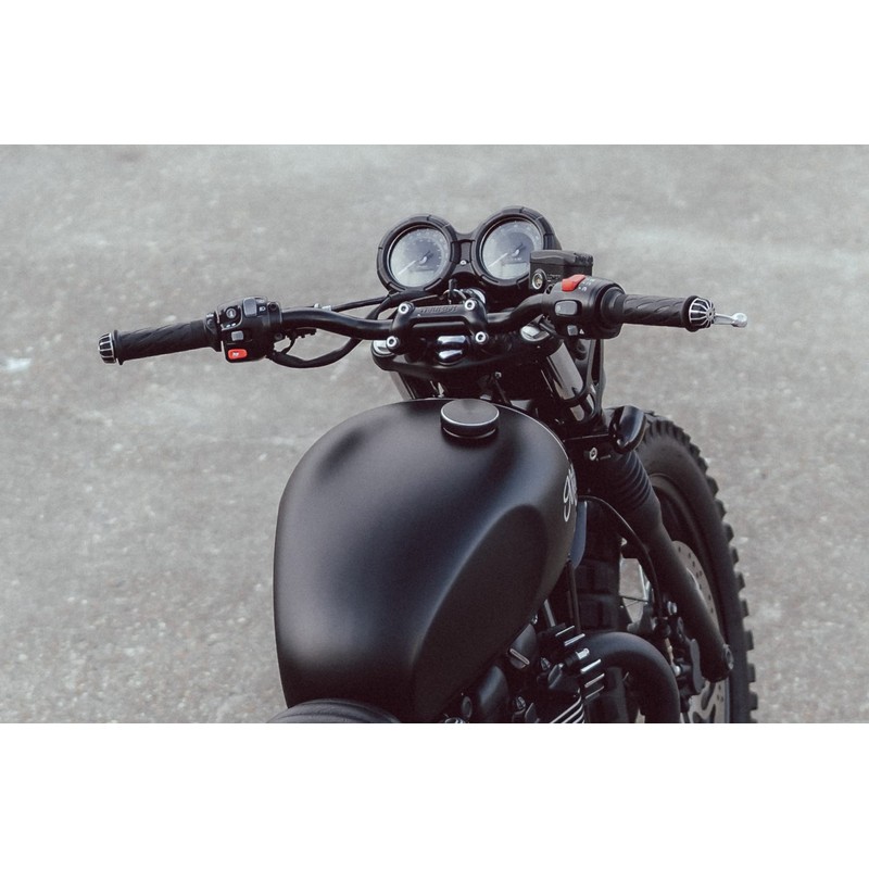 Motone GEMINI Black/Polished Bar End T100/T120 SpeedTwin900 Scrambler900 MMU536