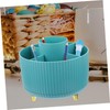 TOVINANNA Rotating Makeup Brush Holder Slot Dustproof Storage Organizer for