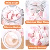 Glass Containers With Lids 16 Oz Wide Mouth Airtight Jars
