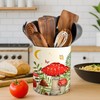 Hexagram Mushroom Decor Utensil Holder, Mushroom Kitchen Decor Ceramic Utensil