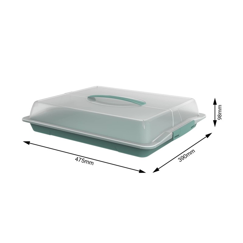 Rotho John Large Party Butler, Plastic (PP) BPA-Free, Turquoise/Clear, (47.5