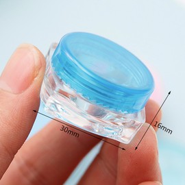 30PCS 3ML/5ML Refillable Cosmetic Containers Tiny Plastic Empty Sample Jars with Lids for Toiletries, Face Cream,eyeshadow, Nails, Powder (3ML*30 Mixed Colors)