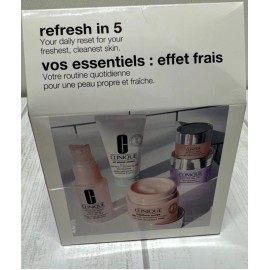 CLINIQUE Refresh in 5 Skincare Set of 5 New open box travel size