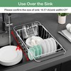 SwetLao Dish Drainer Rack in Sink Adjustable, Expandable 304 Stainless