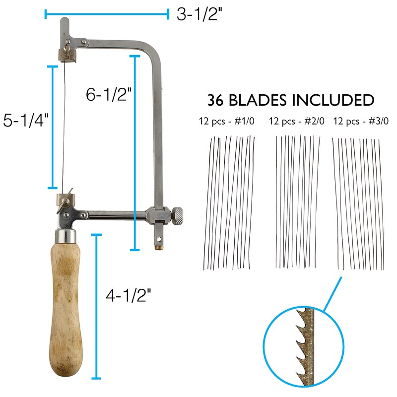 The Beadsmith Saw Frame – Basic Elements – Adjustable, German