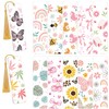 Flower UV DTF Bookmark Wraps - 24 Sheets Butterfly UV