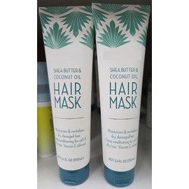 Trader Joe Shea Butter & Coconut Oil Hair Mask 5.1fl oz 150ml (Two Tubes)