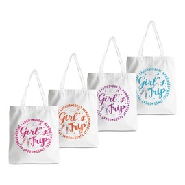 XFN 4PCs Friend Gift, Sister Gifts Weekend Gift Tote Bag, Trip Weekend Bag Goodie Bags Summer Vacation Beach Bag, Friendship for Women Girlfriend, Christmas Wedding Gifts Shopping Bags