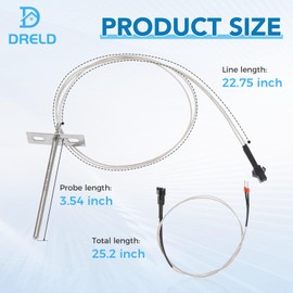 RTD Temperature Probe Sensor Compatible with Pit Boss Pellet Grill 700 and 820 Series Wood Pellet Smoker Grills PB1000XL-025-R00 V2 (70123-AMP)
