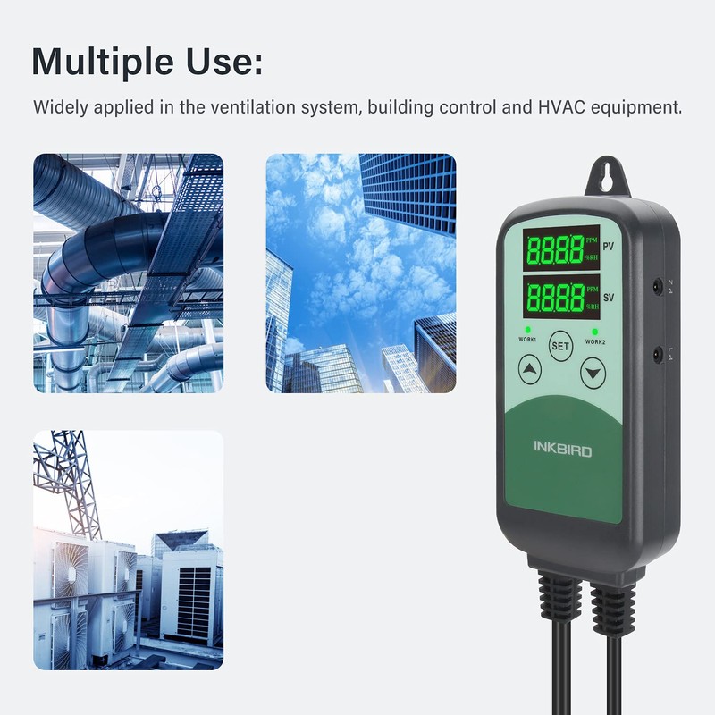 Inkbird CO2 Controller ICC-500T With Sensor for Grow Room, Greenhouse,