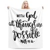 HGOD DESIGNS Bible Verse Throw Blanket With God All Things