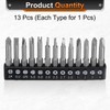 sourcing map 13pcs Magnetic Special Shaped Screwdriver Insert Bits Set