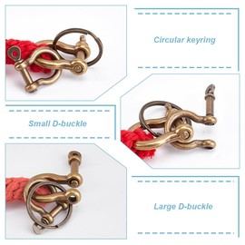 DELORIGIN DELORIGIN 3 Colors Rope Bell Pull Cotton Bell Pendant Decoration with Alloy Clasps 3pcs Fancy ropework Bell Rope Braided Rope Keychain Small Bell Kont for Keychain Christmas Home Decor