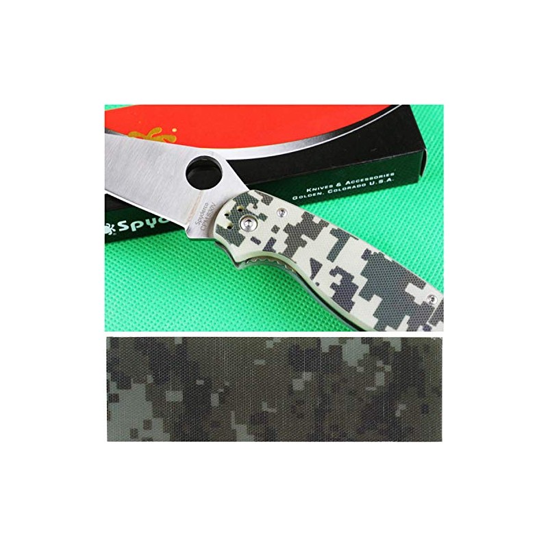 AOHOCA 2pcs G10 Camouflage Pattern Scale Slabs Handles Material,DIY Knife