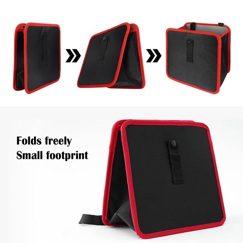 carleef Hanging Car Trash Can,Foldable & Leak-Proof Car Trash Bin