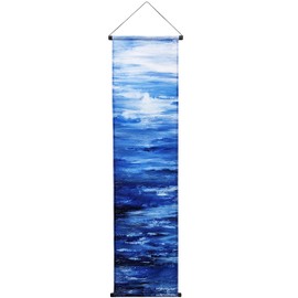 Madrona Brands Ocean Sea Waters Tapestry | Narrow Vertical Hanging Wall Art Decor for Bedroom, Bathroom, Living Room | 52"x13"