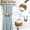 Hangtty Curtain Tiebacks Magnetic Rope Tie Backs Handmade Curtains Holders