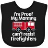 inktastic Firefighter Daddy Baby Fireman Baby Bib Black 3a74b