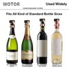WOTOR Champagne&Wine Bottle Stoppers Stainless Steel with Food Grade Silicone,