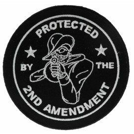2nd Amendment Protected By Cowboy Skull 4 inch Patch IVAN F2D24D