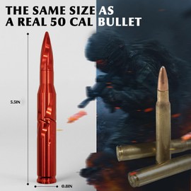 Car Truck Antenna 50 Cal Bullet Antenna Truck Accessories Silverado 1500 F150 Dodge Ram 1500 GMC Sierra 1500 Ranger Short Replacement Antena para Carro (Red, 5.5in Spiral Style)