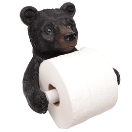 Bear Toilet Paper Holder, Mountain Log Cabin Home Accessory, 7 x 8 x 5 Inches