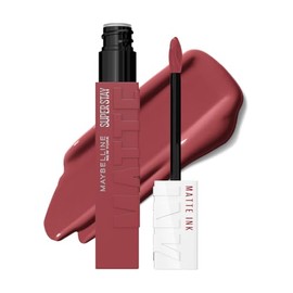 Maybelline Superstay Matte Ink, Labial Lquido Mate de Larga Duracin, 16 Horas de Alta Pigmentacin, No se Transfiere, Aplicador de Precisin, Tono 160  