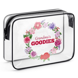 Grandma Gift from Grandkids Mothers Day Gifts for Grandma Clear Makeup Bag Grandma Birthday Gifts PVC Cosmetic Bag Grandmother Nana Mimi Gifts From Granddaughter Grandson Zipper Travel Toiletry Pouch
