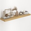 48 Inch Long Floating Shelves Oak, 9.3" Deep Floating Shelf