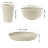 18pcs Wheat Straw Dinnerware Sets HXYPN Unbreakable Reusable Dinnerware Set