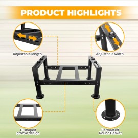Popmoon Mini Split Stand for Air Conditioners Heavy Duty Condenser Stand Heat Pump Syste