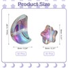 sourcing map 60Pcs Star Moon Shaped Beads, 2 Style Acrylic