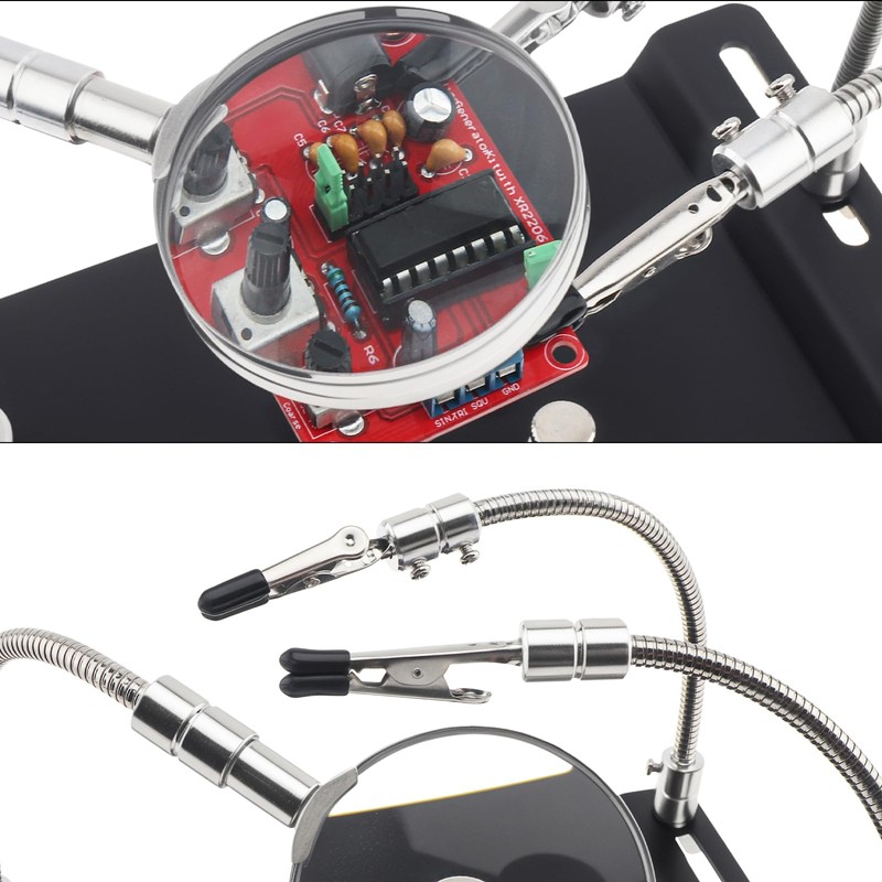 DiGiYes Magnetic Helping Hands Soldering Station with 4 Magnetic PCB