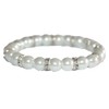 White pearls Stretchabl Bracelet with Rhinestones