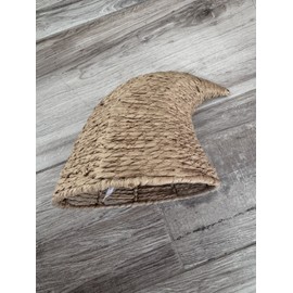 Wicker Cornucopia Basket for Fall Table Centerpiece Light Brown 14" Long Vintage