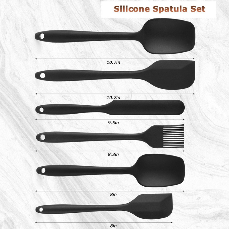 HANSGO Silicone Spatula Set, 6 PCS Food Grade Kitchen Utensils