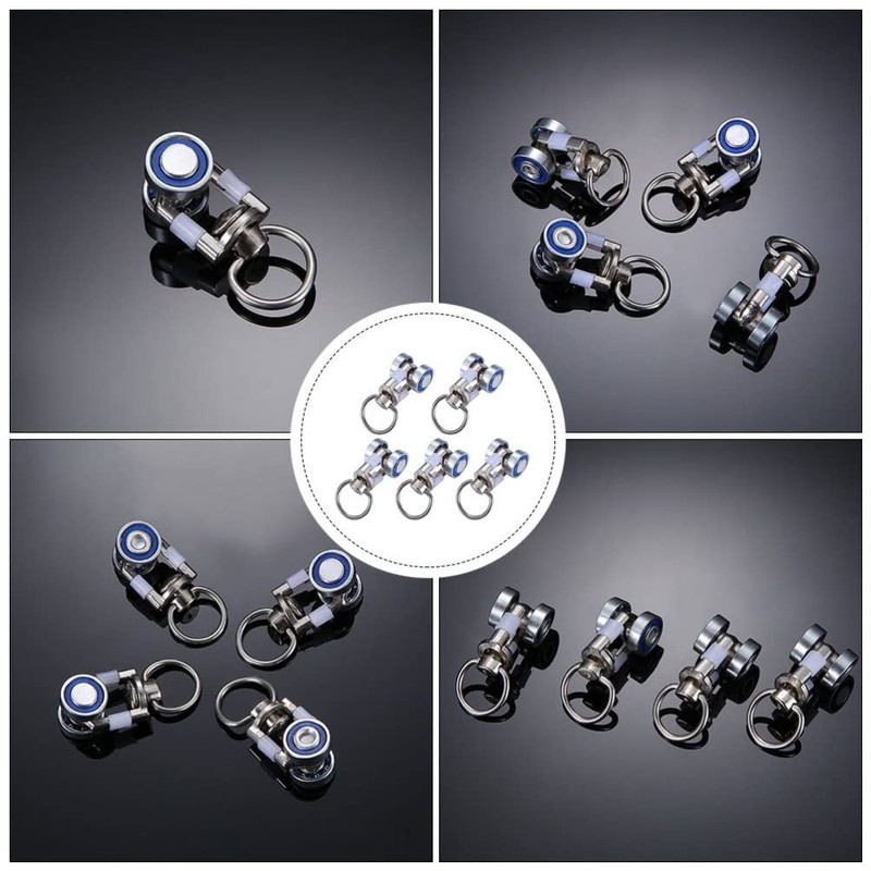 Uonlytech Curtain Wheels Curtain Quiet Wheel Metal Curtain Roll Curtain