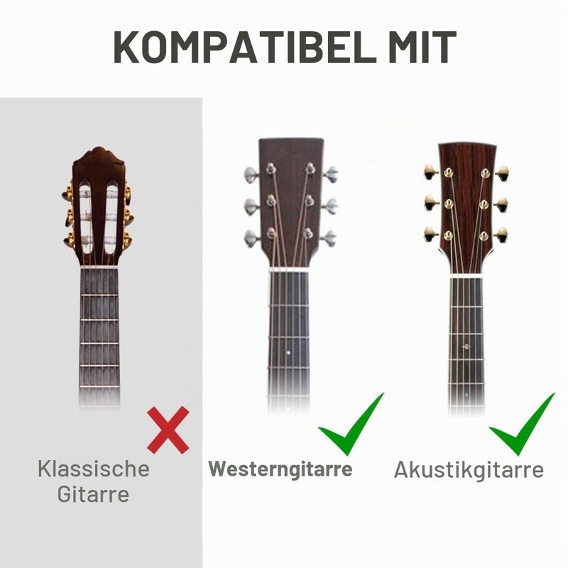 kwmobile Steel Guitar Strings 6 String Set for Acoustic and
