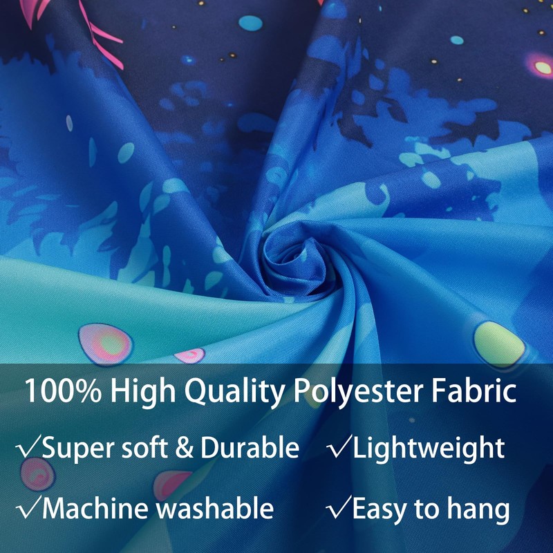 SparkLia Fantasy Wonderland Mushroom Tapestry Neon Butterfly Glowing Flower Wall