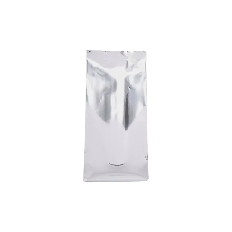 Bolsa Fuelles Metálica Plata 500g Cválvula Para Café 100pz
