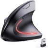 Jykeymout Bluetooth and 2.4G (2-in-1) Rechargeable Wireless Mouse, Ergonomic Vertical
